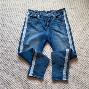 7 for all mankind high waist ankle skinny